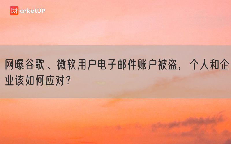 网曝谷歌、微软用户电子邮件账户被盗，个人和企业该如何应对？
(图1)
