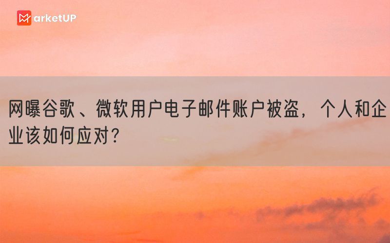 网曝谷歌、微软用户电子邮件账户被盗，个人和企业该如何应对？
(图1)