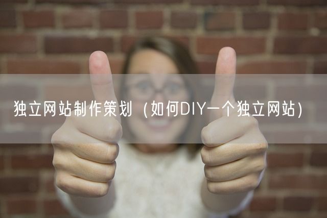 独立网站制作策划（如何DIY一个独立网站）(图1)