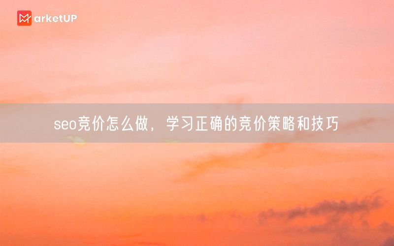 seo竞价怎么做，学习正确的竞价策略和技巧(图1)