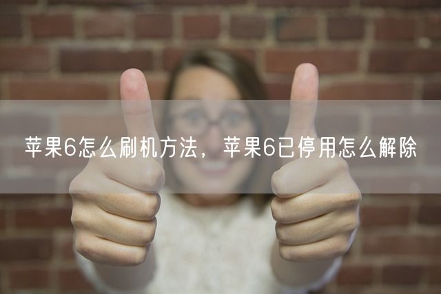 苹果6怎么刷机方法，苹果6已停用怎么解除(图1)