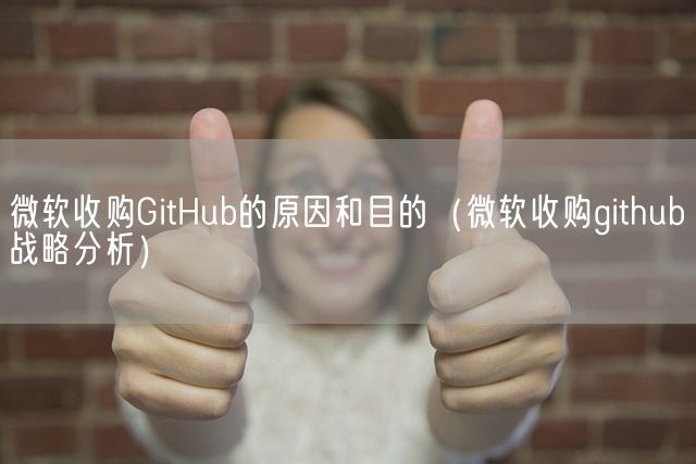 微软收购GitHub的原因和目的（微软收购github战略分析）(图1)