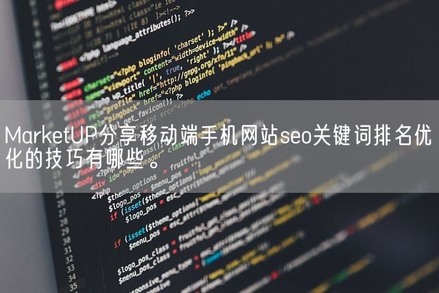 MarketUP分享移动端手机网站seo关键词排名优化的技巧有哪些。(图1)