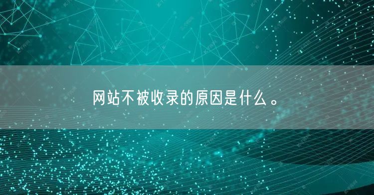 网站不被收录的原因是什么。(图1)
