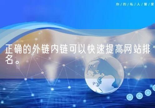 正确的外链内链可以快速提高网站排名。(图1)