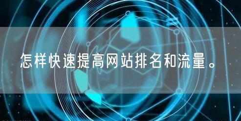 怎样快速提高网站排名和流量。(图1)
