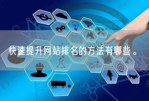 快速提升网站排名的方法有哪些。(图1)