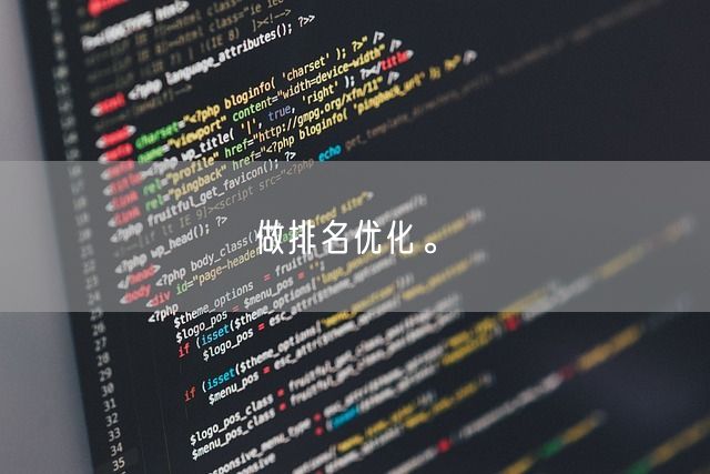 做排名优化。(图1)