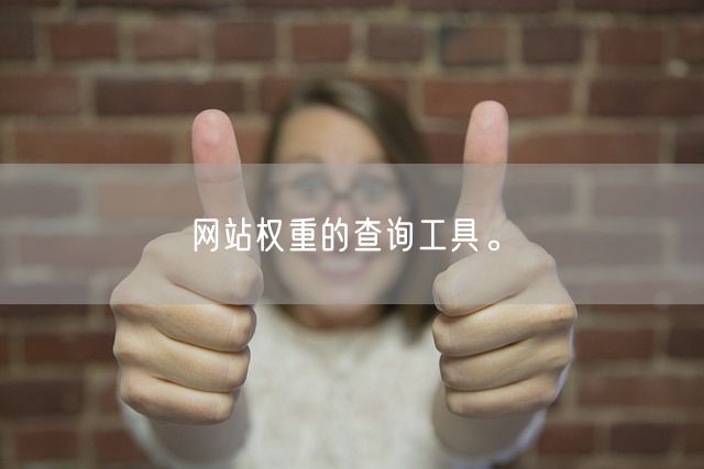 网站权重的查询工具。(图1)