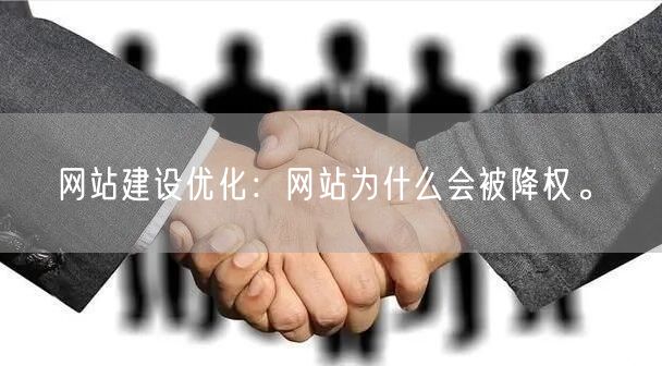 网站建设优化：网站为什么会被降权。(图1)