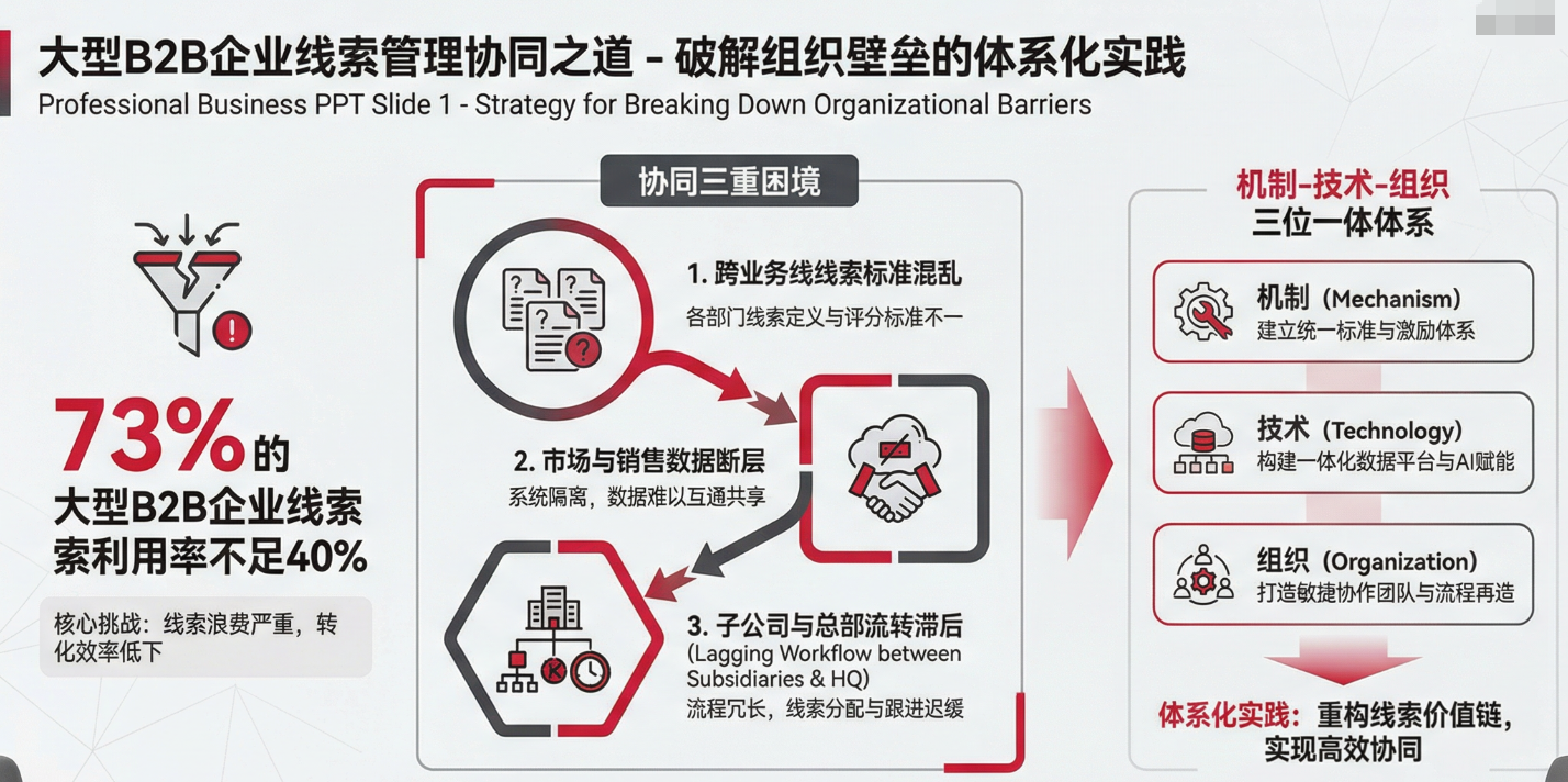 MarketUP:大型B2B企业线索管理作何协同?破解组织壁垒的体系化实践分享(图1) MarketUP:大型B2B企业线索管理作何协同?破解组织壁垒的体系化实践分享(图1)