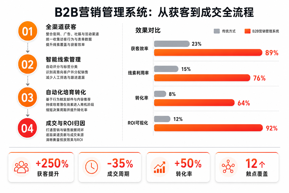 B2B营销管理系统从获客到成交全流程