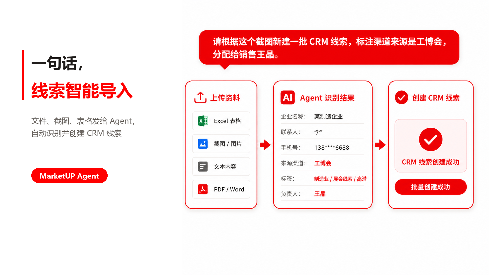 MarketUP AI Agent线索管理功能:5大B2B线索管理场景一句话搞定(图2) MarketUP AI Agent线索管理功能:5大B2B线索管理场景一句话搞定(图2)
